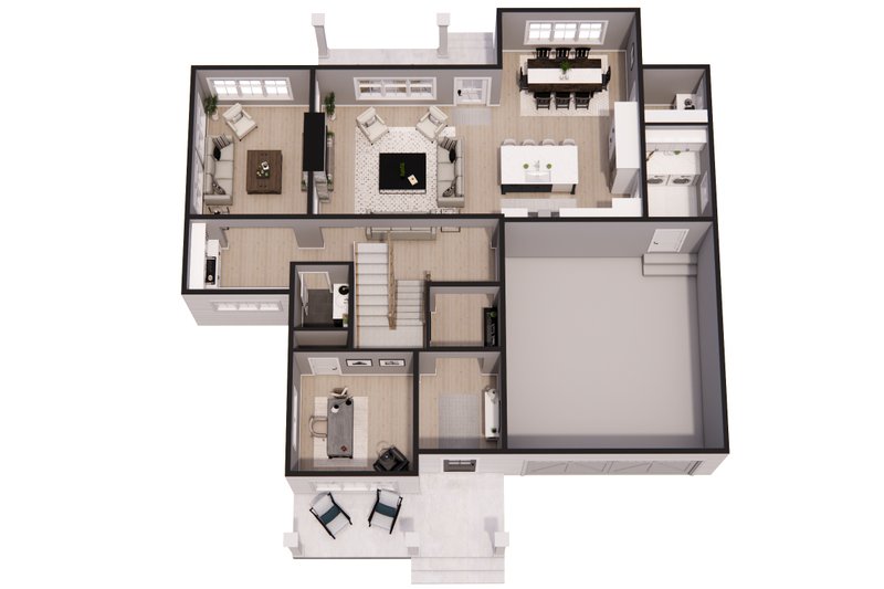 Home Plan - Floor Plan - Main Floor 1 for Craftsman House Plan #51-1368 - 4 bed, 3.5 bath