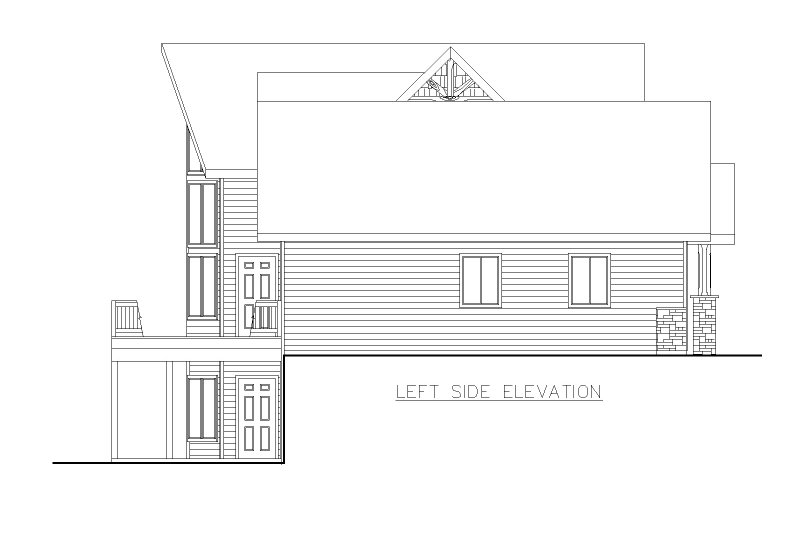 Architectural House Design - Exterior - Other Elevation for Craftsman House Plan #117-1055 - 3 bed, 2 bath