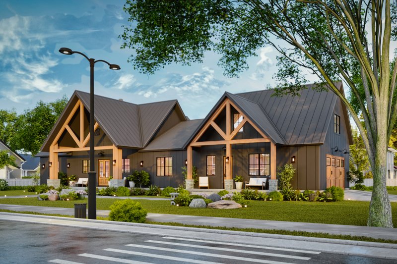 House Design - Exterior - Front Elevation 10 for Farmhouse House Plan #119-472 - 3 bed, 3.5 bath