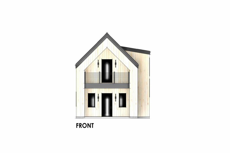 Architectural House Design - Exterior - Front Elevation 3 for Cabin House Plan #1096-198 - 1 bed, 1 bath