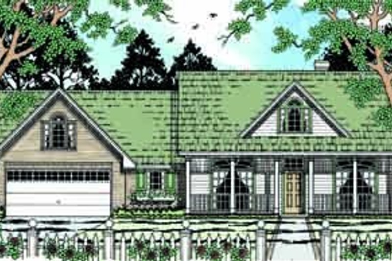 Traditional Style House Plan - 3 Beds 2 Baths 1821 Sq/Ft Plan #42-297