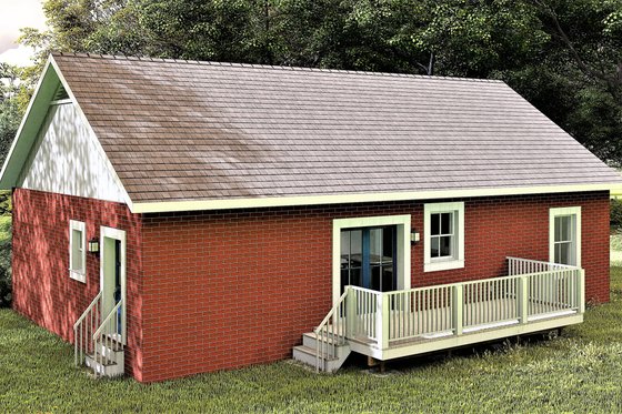 Exterior - Rear Elevation for Ranch House Plan #44-228 - 3 bed, 2 bath