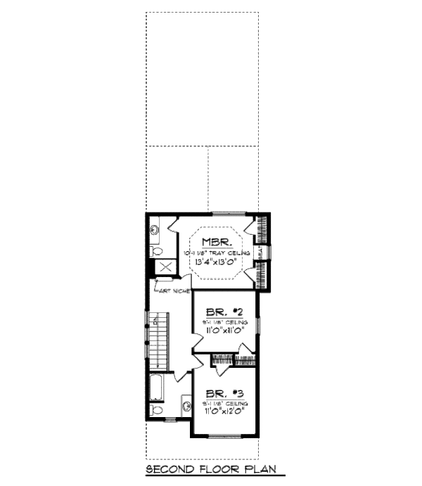 Home Plan - Craftsman Floor Plan - Upper Floor Plan #70-965