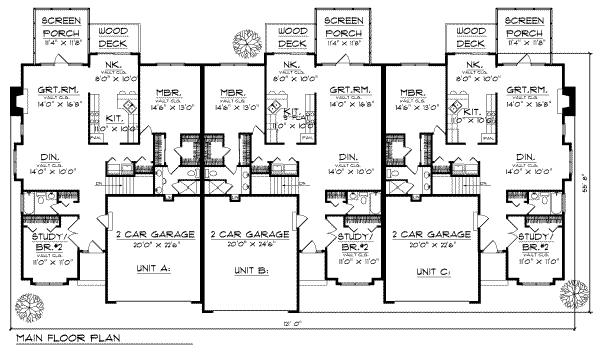 Home Plan - Traditional Floor Plan - Main Floor Plan #70-753