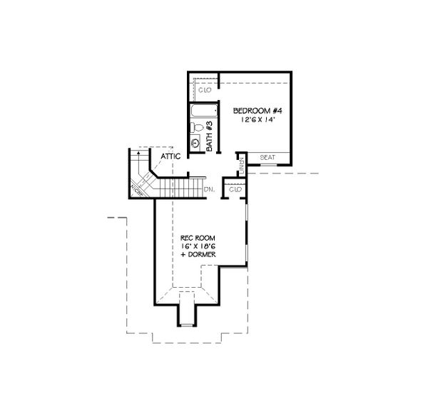 European Floor Plan - Upper Floor Plan #424-250