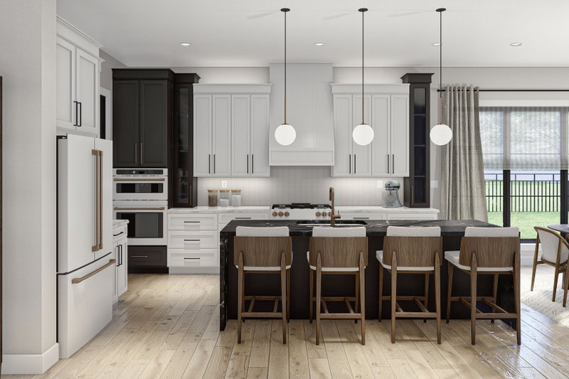 House Blueprint - Interior - Kitchen 1 for Mediterranean House Plan #455-620 - 2 bed, 2 bath