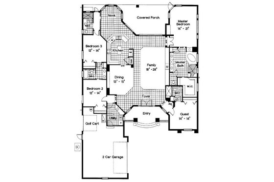Floor Plan - Main Floor for European House Plan #417-359 - 4 bed, 4 bath