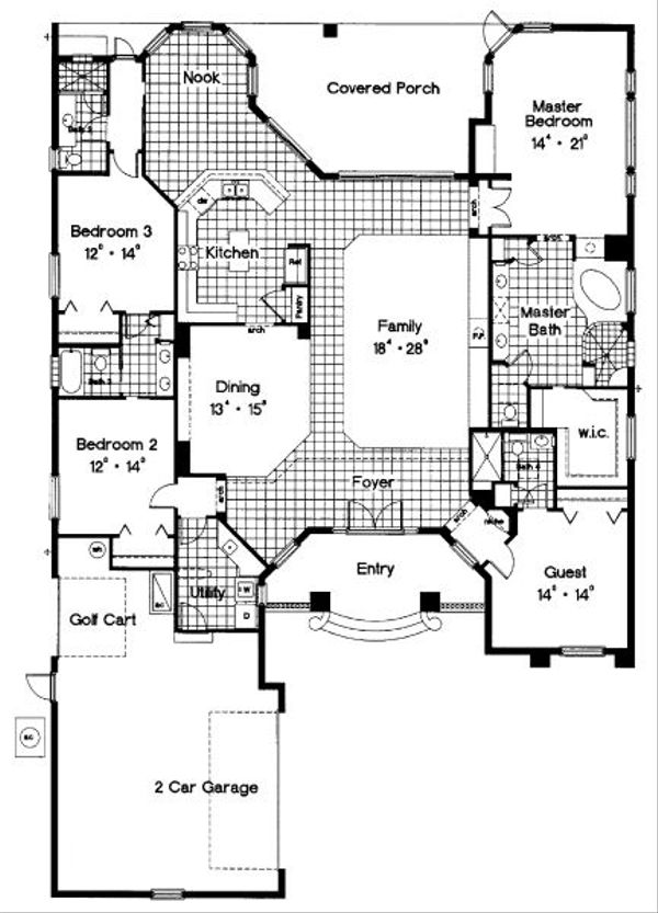 European Floor Plan - Main Floor Plan #417-359