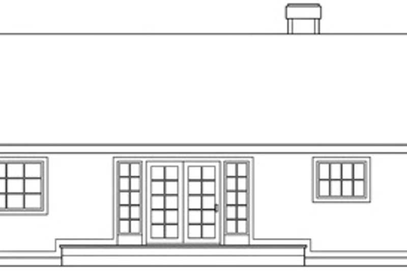 Home Plan - Exterior - Rear Elevation for Traditional House Plan #124-139 - 3 bed, 2 bath