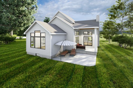 Exterior - Rear Elevation for Traditional House Plan #1089-14 - 3 bed, 2.5 bath