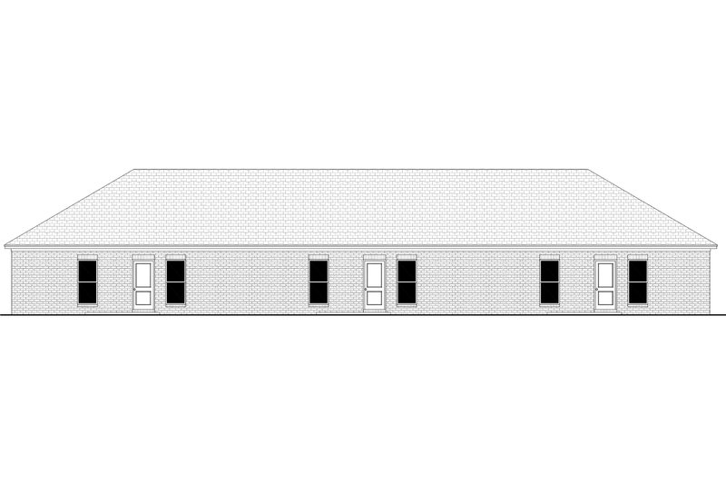 House Blueprint - Exterior - Rear Elevation for Traditional House Plan #430-371 - 6 bed, 6 bath