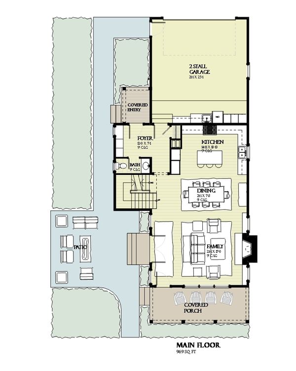 House Design - Beach Floor Plan - Main Floor Plan #901-131
