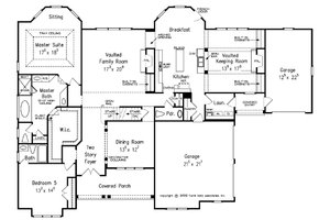 Floor Plan - Main Floor for Traditional House Plan #927-11 - 5 bed, 4.5 bath