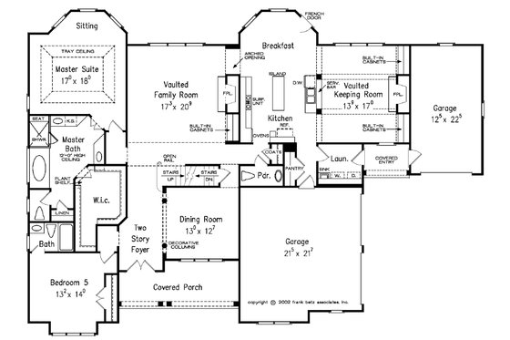 Floor Plan - Main Floor for Traditional House Plan #927-11 - 5 bed, 4.5 bath