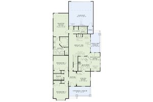 Floor Plan - Main Floor for Craftsman House Plan #17-2411 - 3 bed, 2 bath