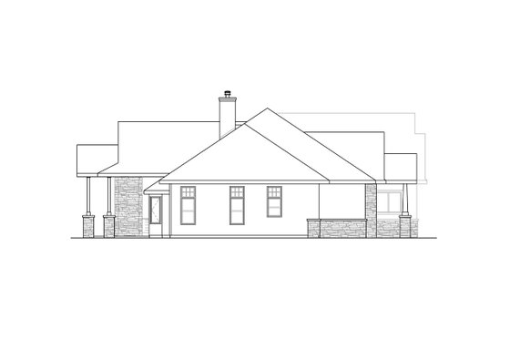 Exterior - Other Elevation for Craftsman House Plan #124-1240 - 3 bed, 2.5 bath