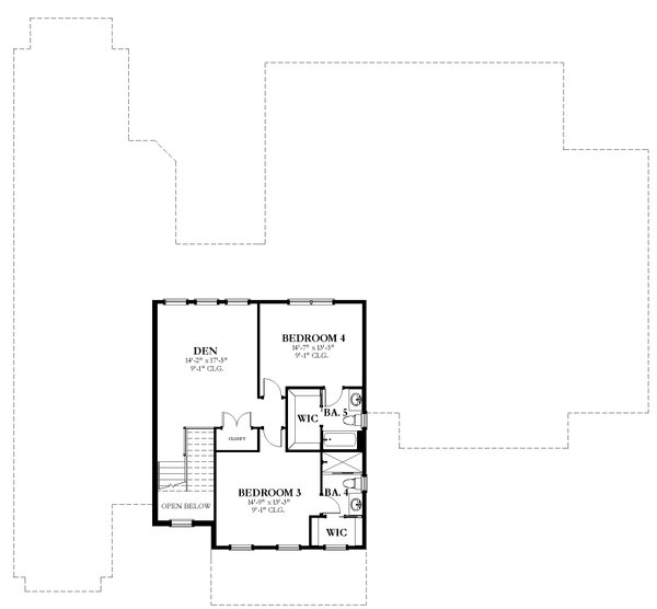 Dream House Plan - Traditional Floor Plan - Upper Floor Plan #1058-225
