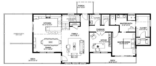 Modern Floor Plan - Main Floor Plan #921-28