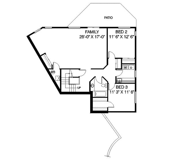 Ranch Floor Plan - Lower Floor Plan #60-230