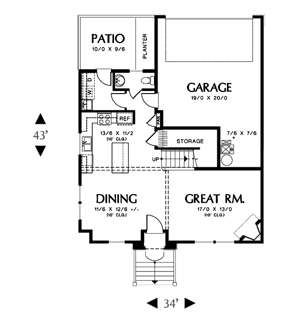 Dream House Plan - European Floor Plan - Main Floor Plan #48-492