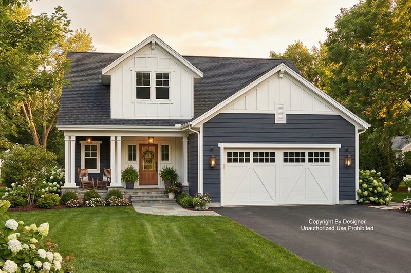 Architectural House Design - Traditional Exterior - Front Elevation Plan #51-1409