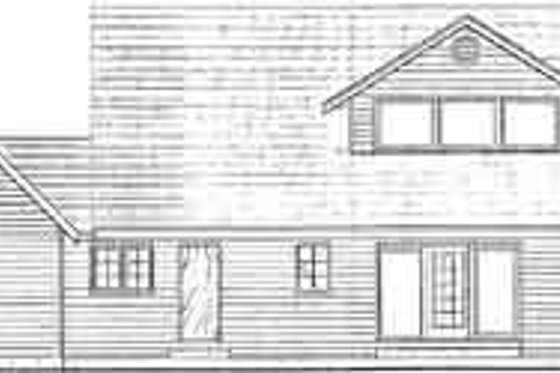 Exterior - Rear Elevation for Country House Plan #126-102 - 3 bed, 2.5 bath