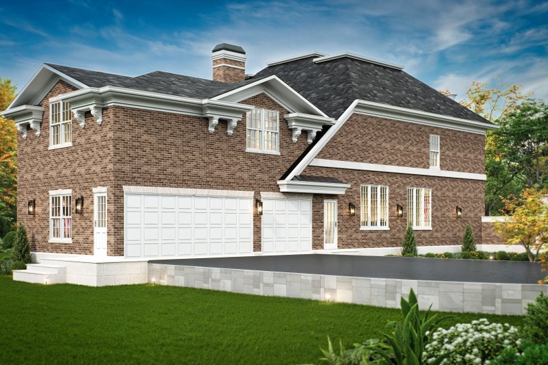 Home Plan - Exterior - Rear Elevation for Classical House Plan #119-253 - 5 bed, 3.5 bath