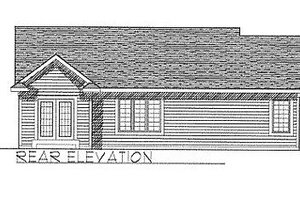 Exterior - Rear Elevation for Traditional House Plan #70-106 - 3 bed, 2 bath