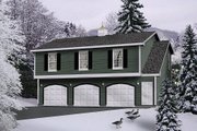 Colonial Style House Plan - 2 Beds 1 Baths 1032 Sq/Ft Plan #22-429 