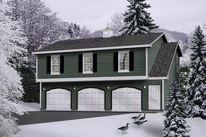 Colonial Exterior - Front Elevation Plan #22-429