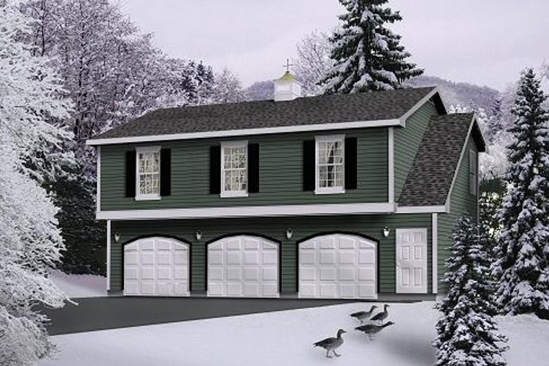 Home Plan - Colonial Exterior - Front Elevation Plan #22-429