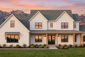 House Design - Exterior - Front Elevation for Farmhouse House Plan #1096-202 - 4 bed, 4.5 bath
