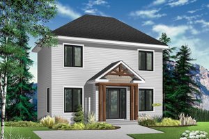 Exterior - Front Elevation 3 for Traditional House Plan #23-608 - 3 bed, 1.5 bath