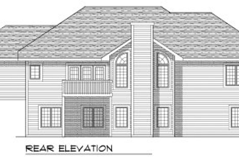 House Blueprint - Exterior - Rear Elevation for European House Plan #70-782 - 4 bed, 3 bath
