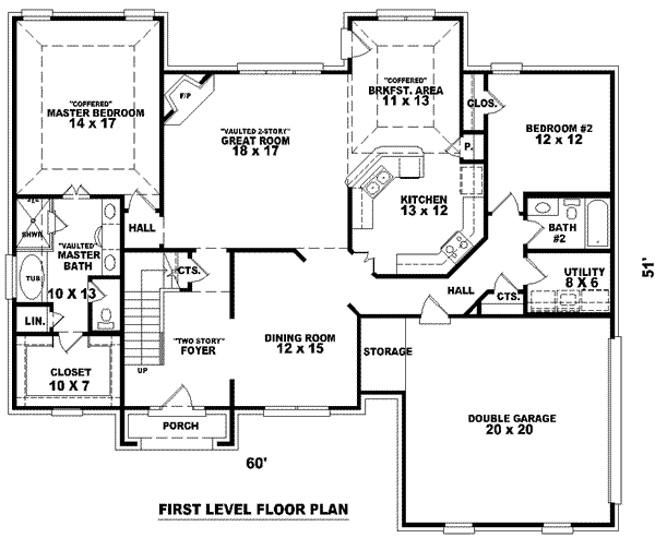 European Floor Plan - Main Floor Plan #81-1003
