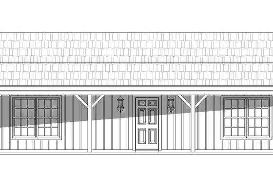 Exterior - Front Elevation 3 for Country House Plan #932-200 - 2 bed, 1 bath