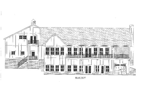 Exterior - Rear Elevation 1 for Craftsman House Plan #437-112 - 3 bed, 3.5 bath