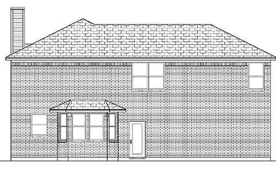 Exterior - Rear Elevation for Traditional House Plan #84-346 - 3 bed, 2.5 bath