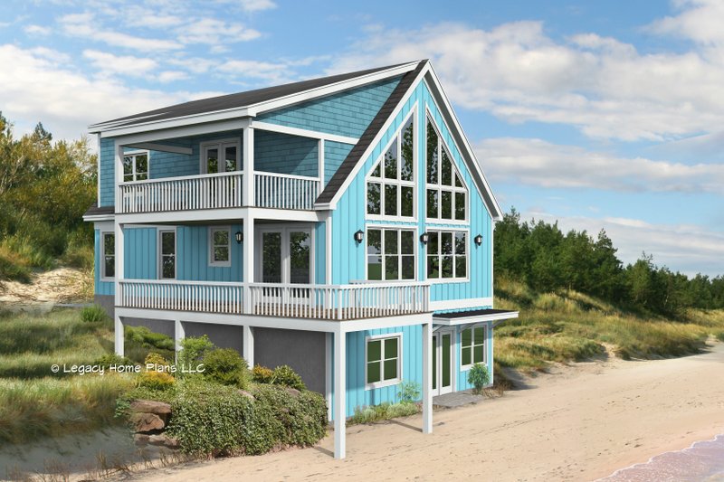 House Design - Exterior - Other Elevation 2 for Southern House Plan #932-887 - 3 bed, 2.5 bath