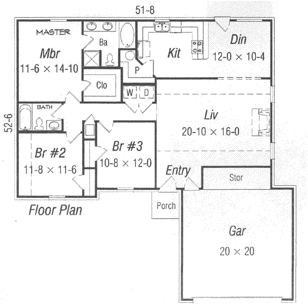 Traditional Floor Plan - Main Floor Plan #329-153