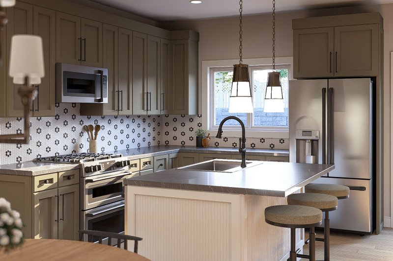 Home Plan - Interior - Kitchen for Farmhouse House Plan #455-554 - 3 bed, 2.5 bath