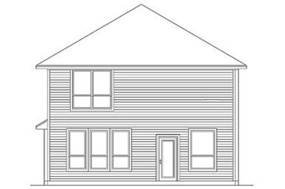 Exterior - Rear Elevation for Traditional House Plan #84-268 - 4 bed, 2.5 bath