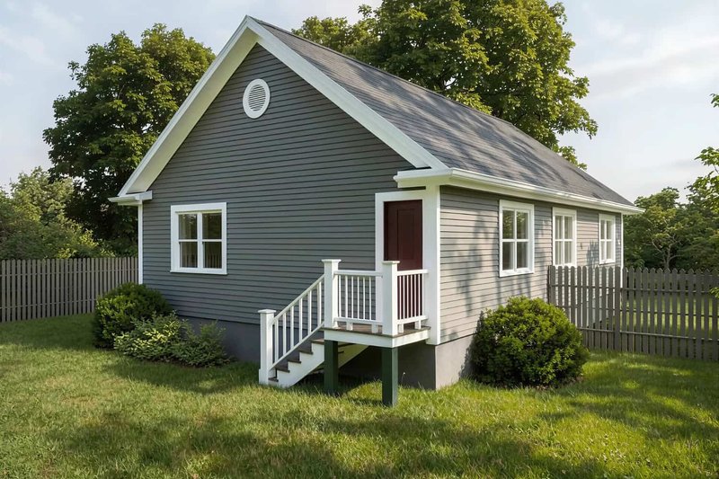 Dream House Plan - Exterior - Rear Elevation 1 for Bungalow House Plan #79-116 - 3 bed, 2 bath