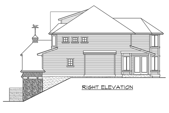 Exterior - Other Elevation 3 for Craftsman House Plan #132-163 - 4 bed, 2.5 bath