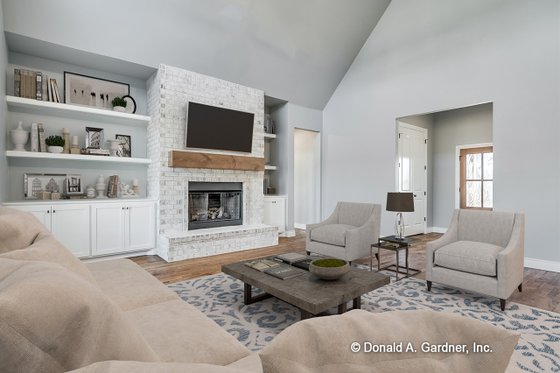 Interior - Family Room 1 for Farmhouse House Plan #929-1070 - 4 bed, 3 bath