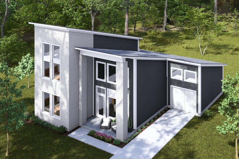 Architectural House Design - Exterior - Other Elevation 3 for Modern House Plan #513-2287 - 4 bed, 3 bath