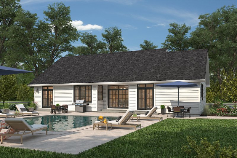 Home Plan - Exterior - Rear Elevation for Country House Plan #427-10 - 3 bed, 2.5 bath