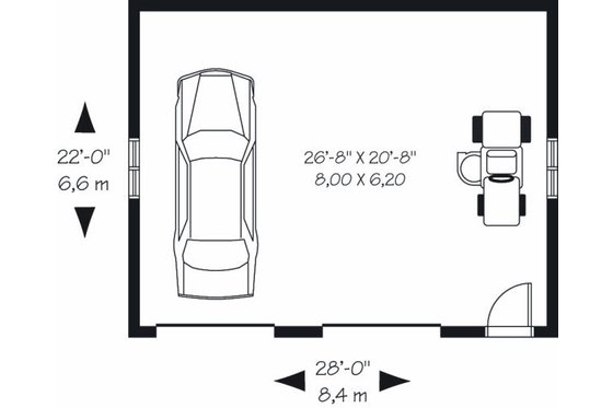 Floor Plan - Main Floor for Craftsman House Plan #23-771, 0 bath