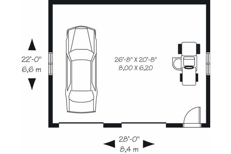 Home Plan - Floor Plan - Main Floor for Craftsman House Plan #23-771, 0 bath