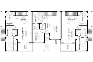 Floor Plan - Main Floor for Contemporary House Plan #1101-43 - 9 bed, 6 bath